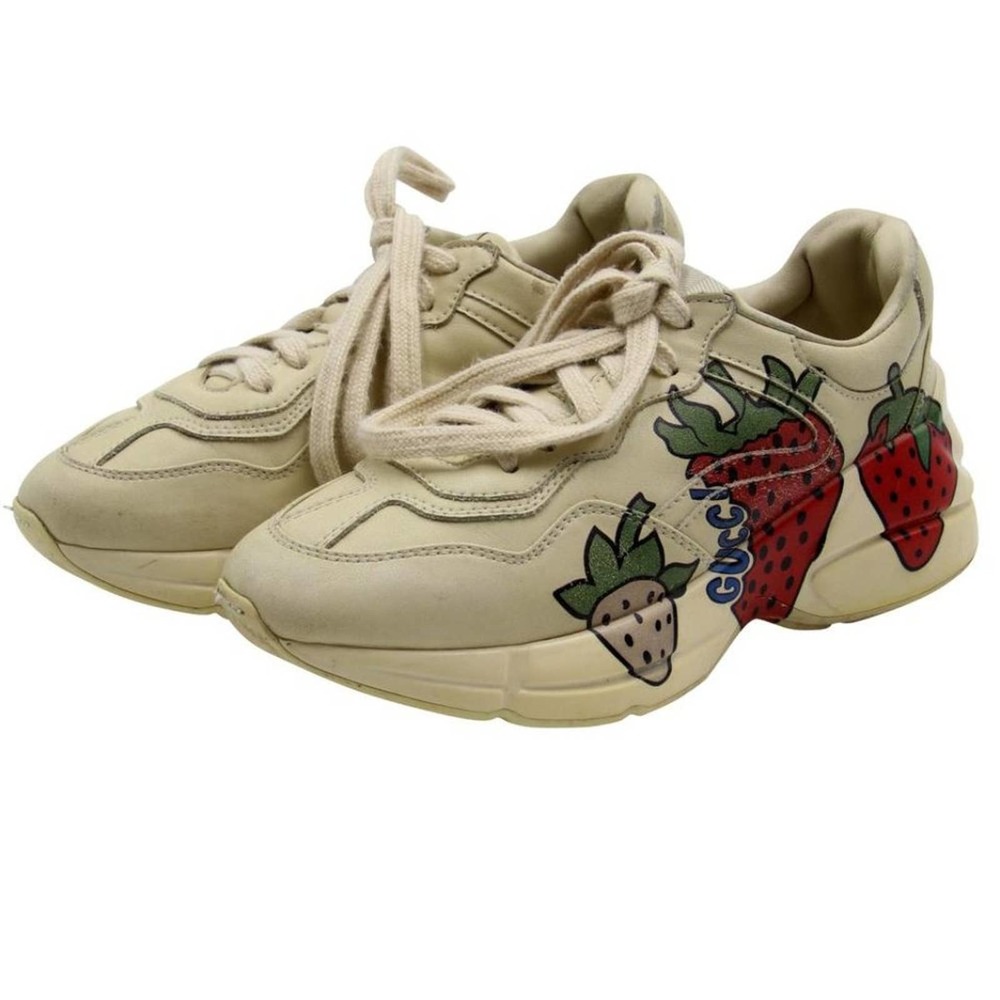 Gucci Rhyton Monogram Strawberry Fields Sneakers - Super Rare- - Picture 4 of 10